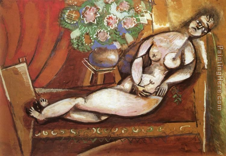 Marc Chagall Reclining Nude